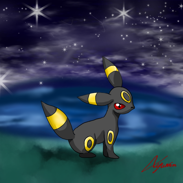 ブラッキーと星空