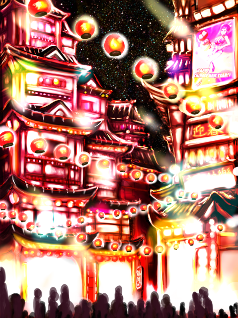 祝いの夜  背景