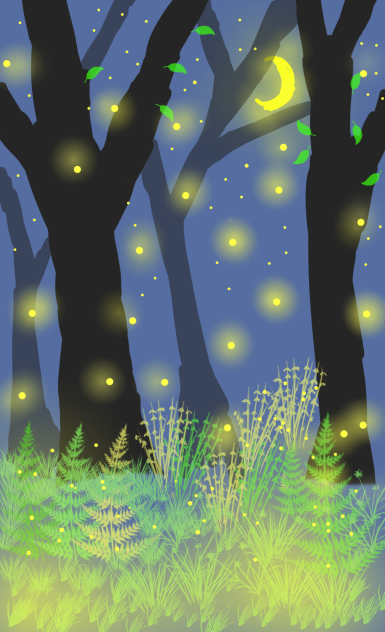Night of fire flies