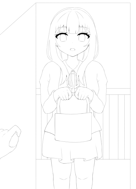 これ…よければ… 線画