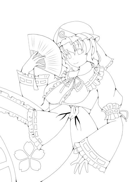 作画工程2 　幽々子様