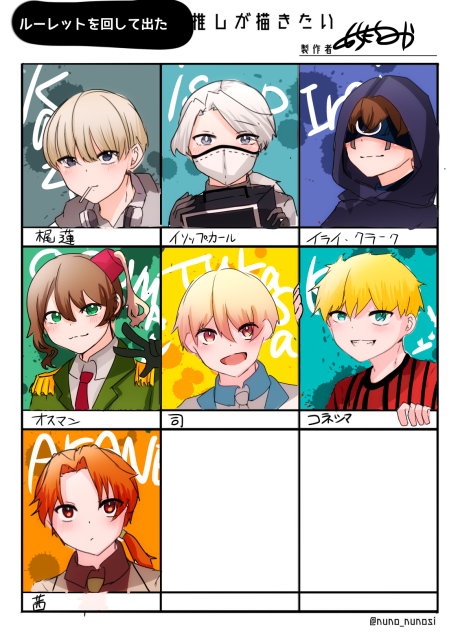 ルーレットを回して出た推しが描きたい！