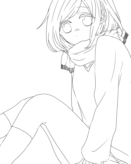 【線画】マフ子
