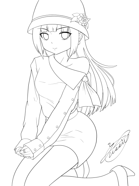 My memories of you and I begin（線画）