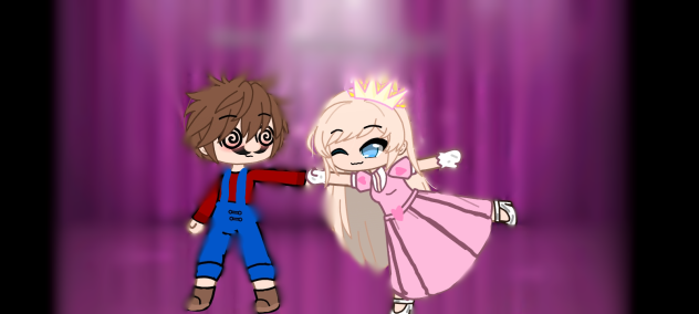 Princess Peach and Mario dancing
