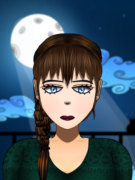 The girl with braid