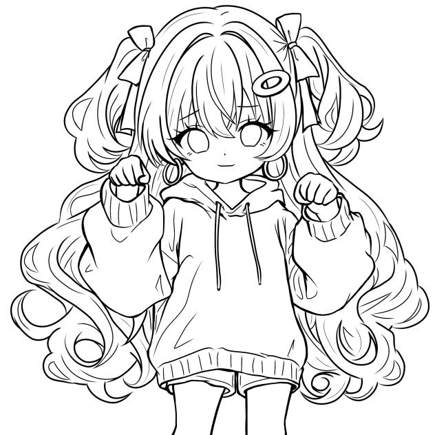 線画 ＊ 塗ってください ［89］