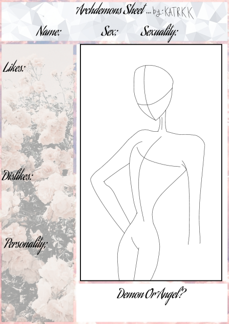 Archdemons Character Sheet