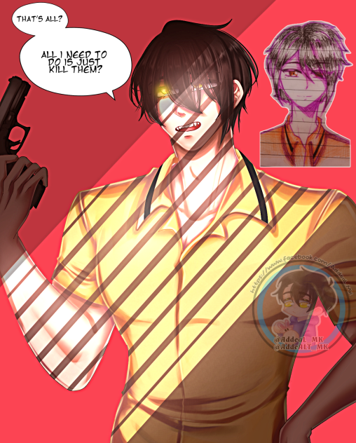 Redrawing my old oc, Mk or Mark