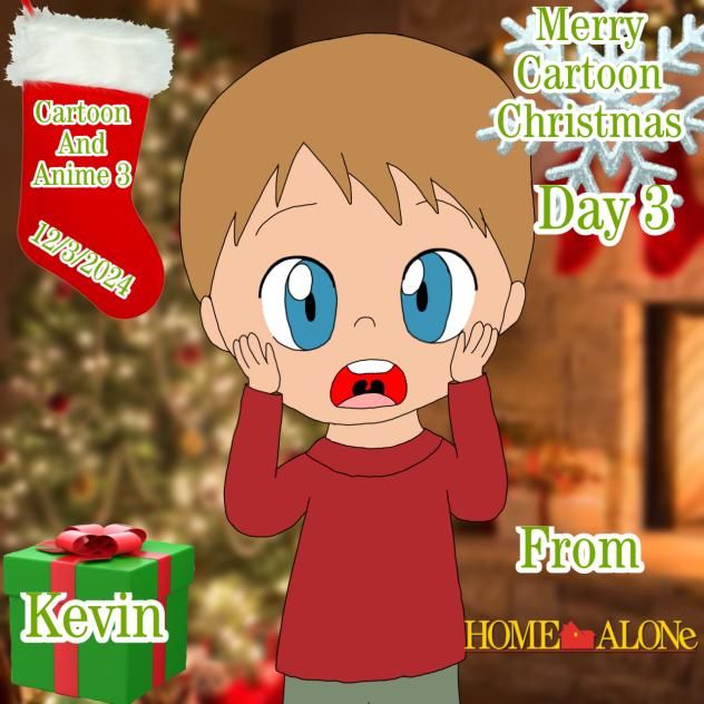 Merry Cartoon Christmas Day 3 Kevin