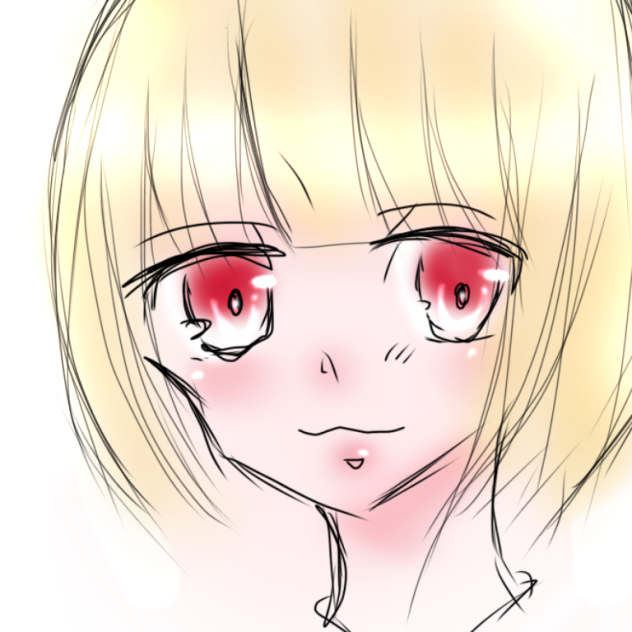 金髪ショート赤目