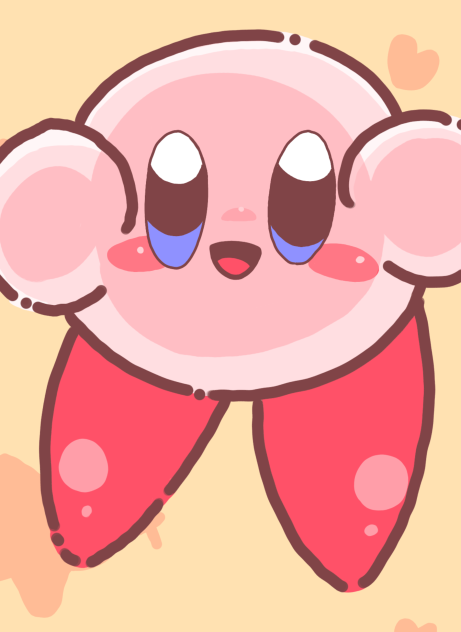 画面にくっついちゃったカービィ - ibisPaint