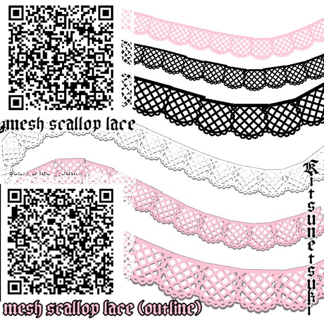 mesh scallop Lace Brush