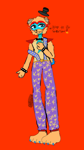 Glamrock Freddy 🐻❤️💙✨