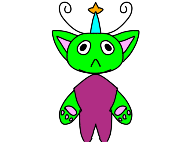 Greeny the Martian cat