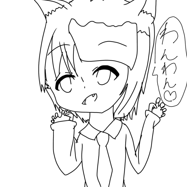 わんわん♡ 線画