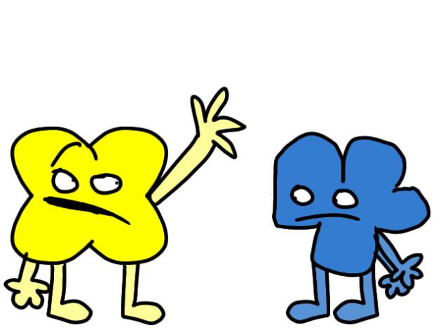 Bfdi Four and X crash into eachother