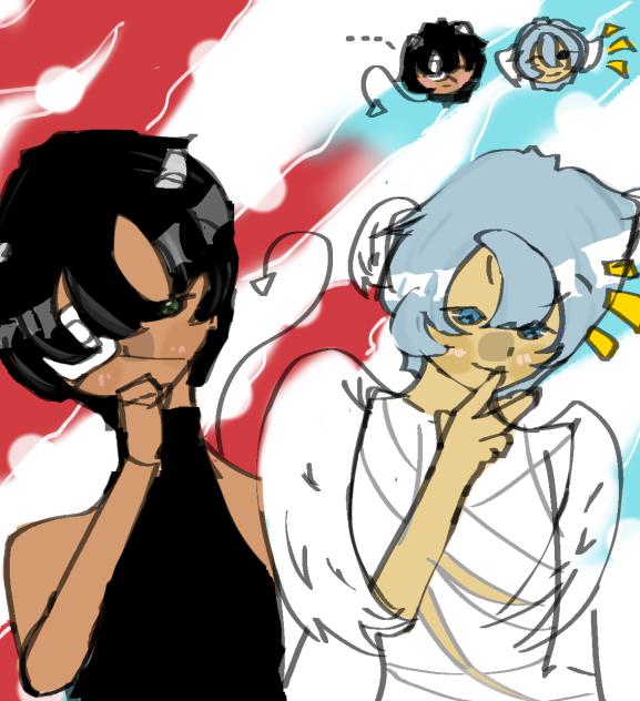 Angel and devil - ibisPaint
