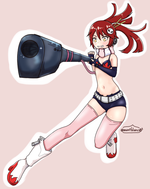 駅メモ  神居コタン グレンラガンのヨーコさんコス