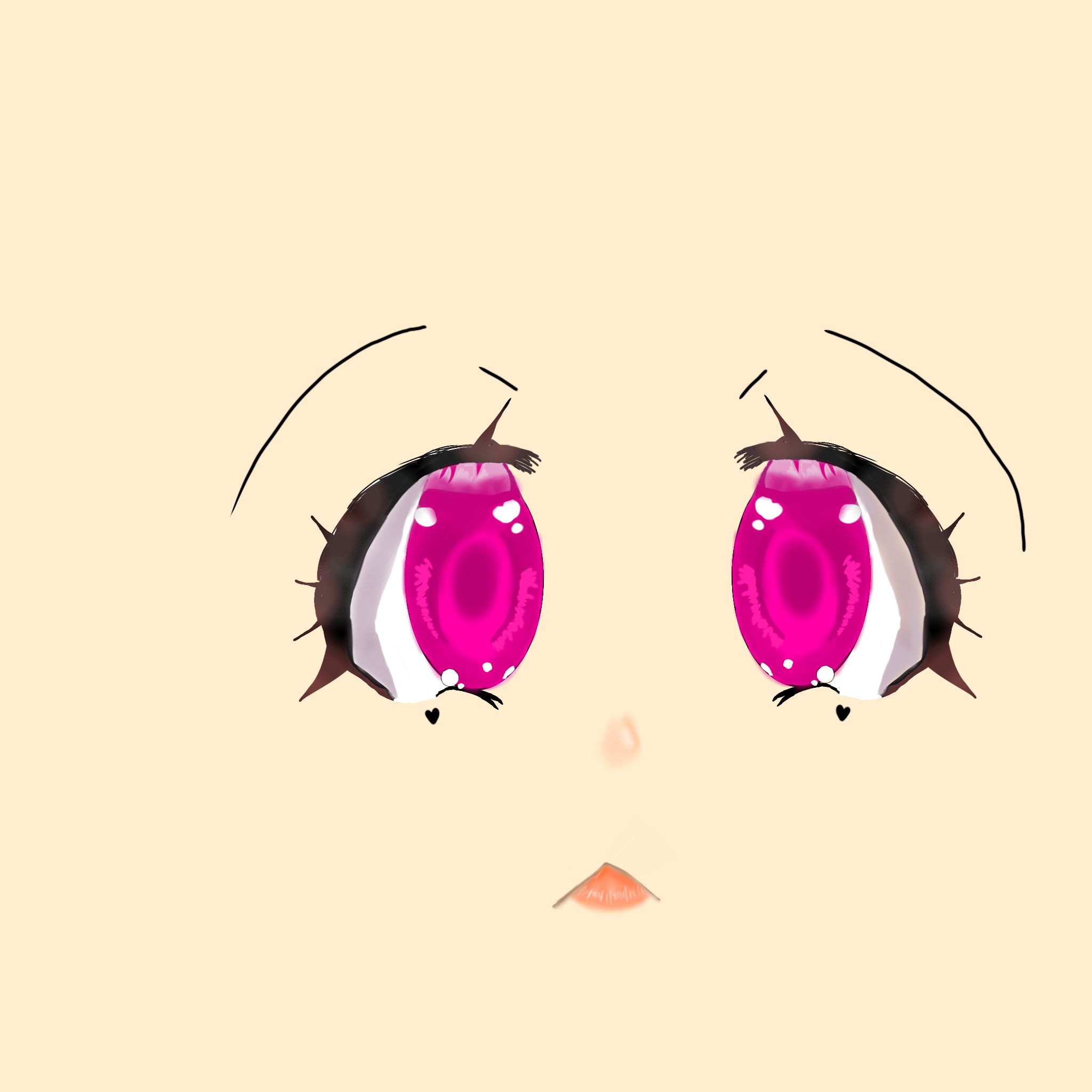 beautiful pink eyes ibisPaint