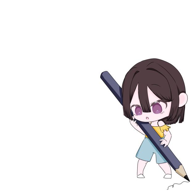 お絵描きトレス素材(チビキャラ)