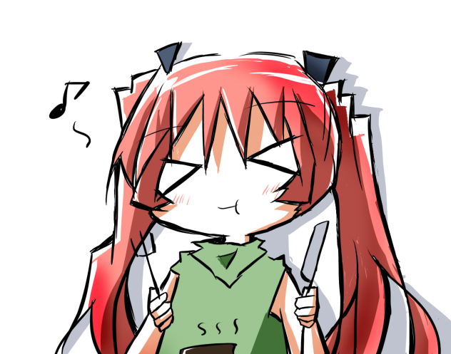 みちる「ハンバーグ。うまー。」