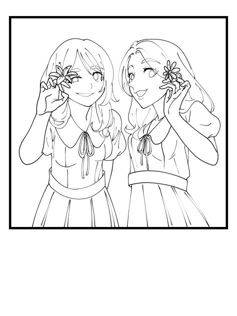 Me & @ethrealeventsxo Selfie 7(Lineart)