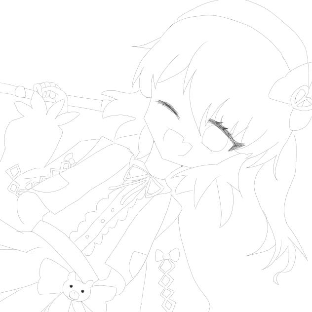 桜フラン　線画！