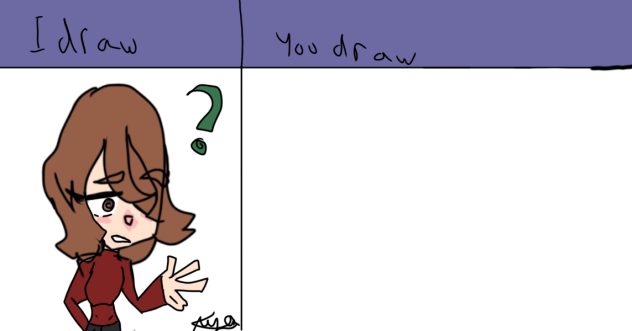 I draw  you draw collab with sis