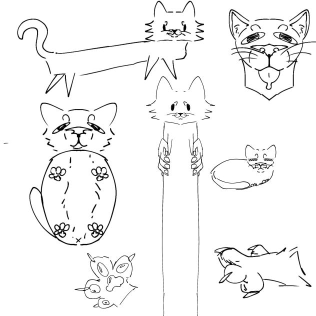 cats doodles