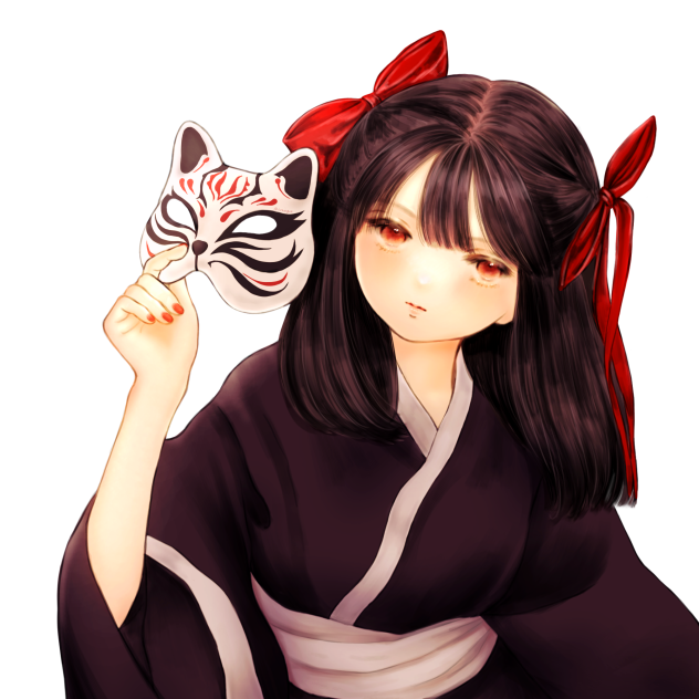 狐面の女の子。