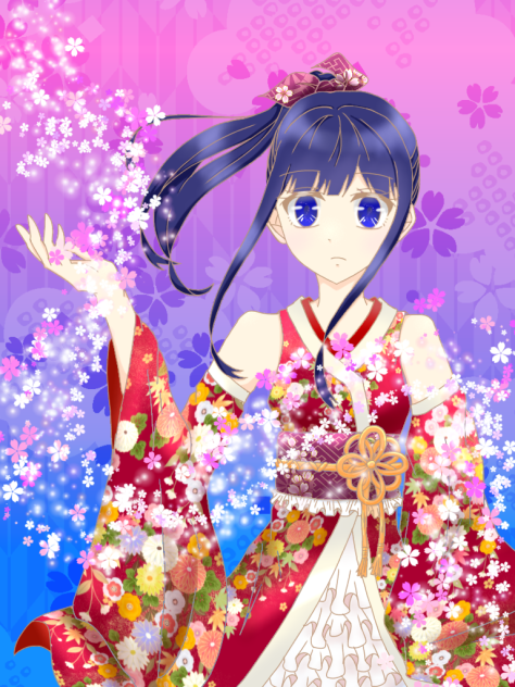 桜と女の子