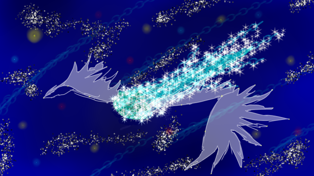 流れ星に羽