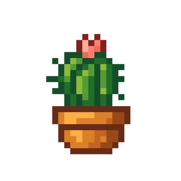 Cactus pot (pixel)