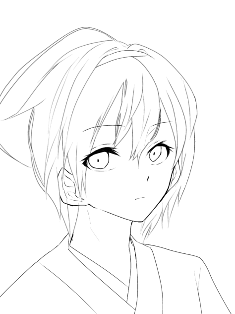 泉鏡花　♂ 線画