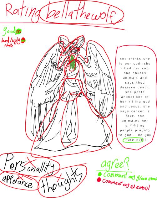 I HATE her. i3 read the words I put.