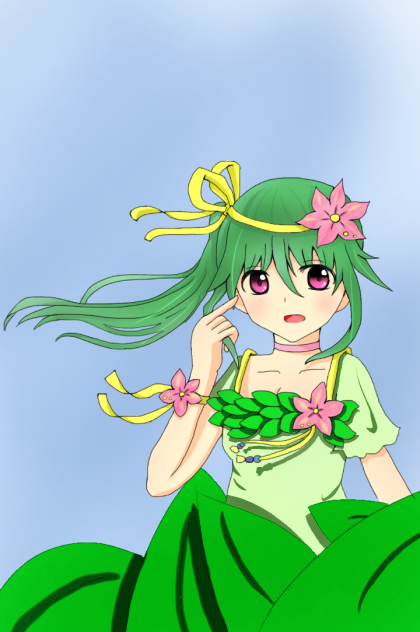 花の少女　塗ってみた