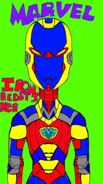 Marvel Iron RedStriker concept drawing
