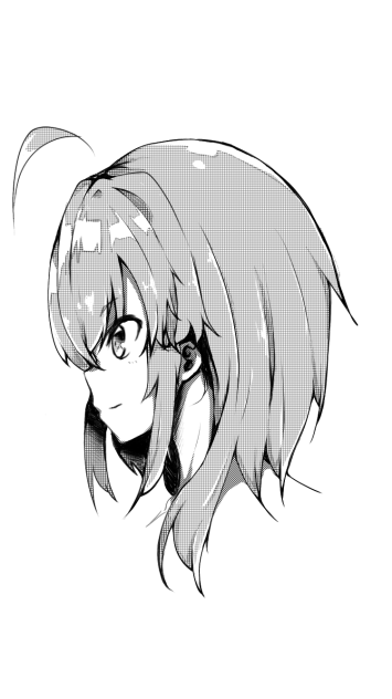 漫画風 横顔