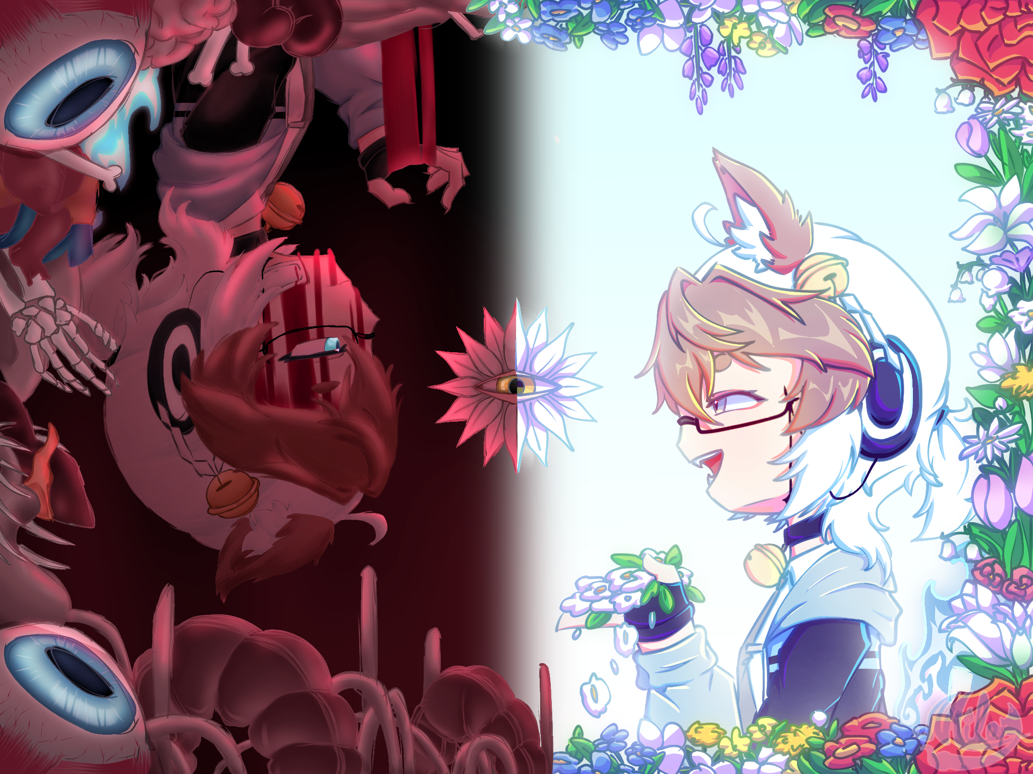 two faces 'bright side' - ibisPaint