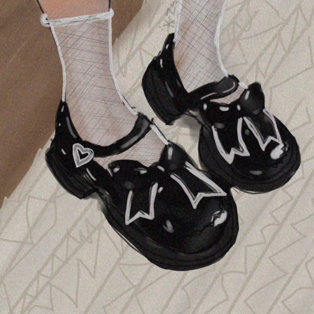 Black lolita platform shoes 🖤