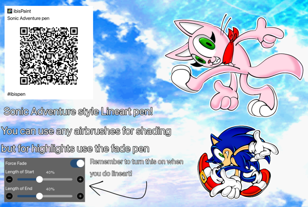 Sonic Adventure lineart pen