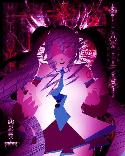 evil stock image miku