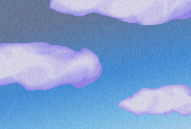 雲ーモクモクしてないなー固そうだなー