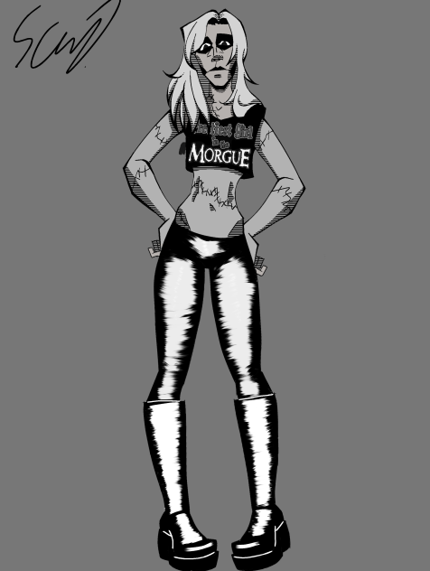 Ghoul drawing alt outfit
