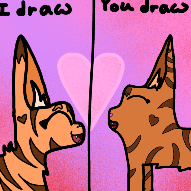 I draw you draw with my friend