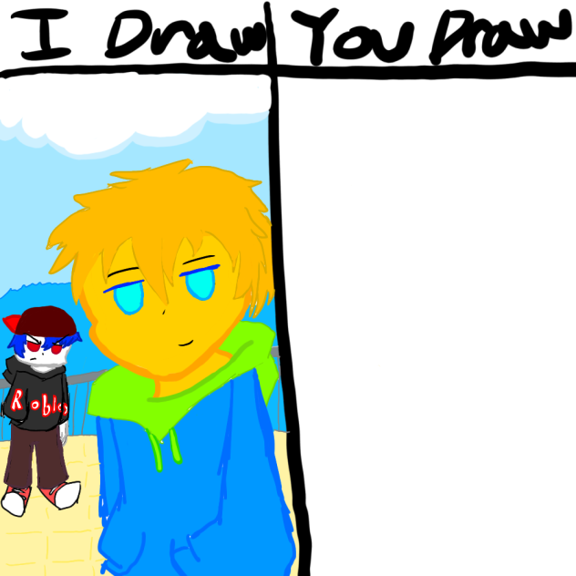 I draw you draw (roblox noob and guest)