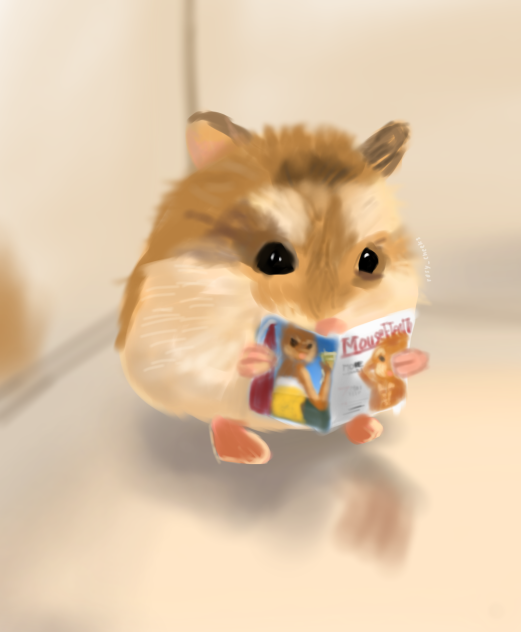reading hamster