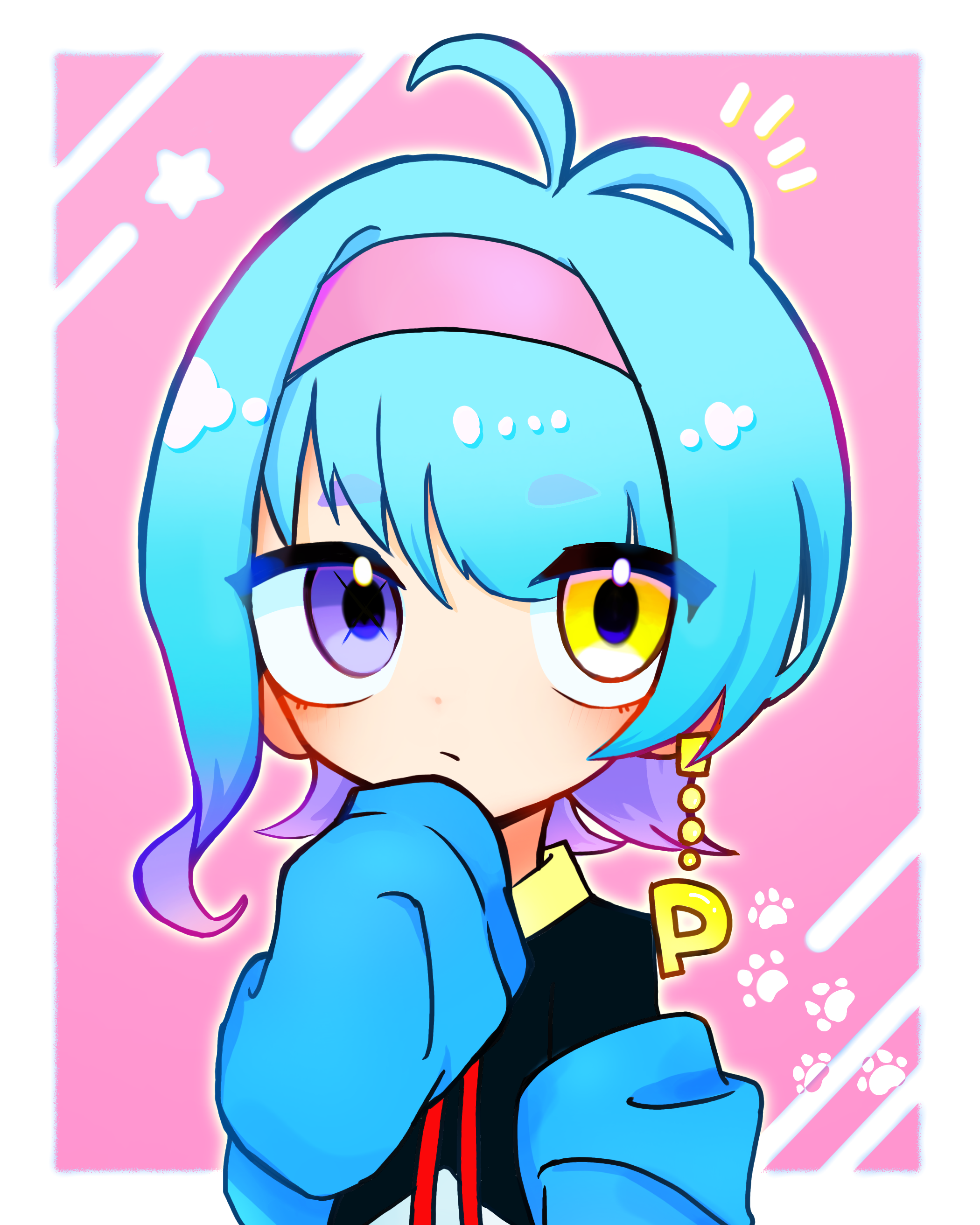 ま*ん様 青いベタさん イラスト ハンドメイド image649999191.png
