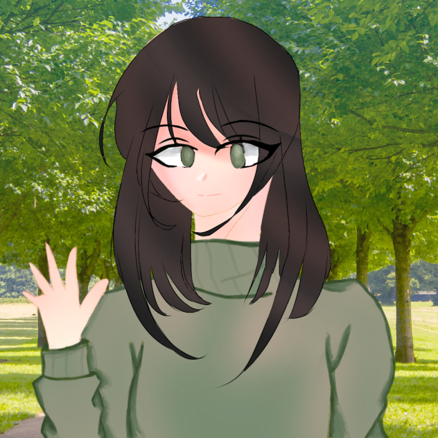 I drew a girl that she loves Nature❤